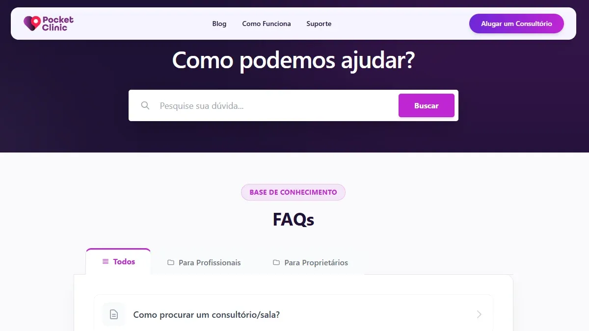 Como podemos Ajudar? Pocket Clinic